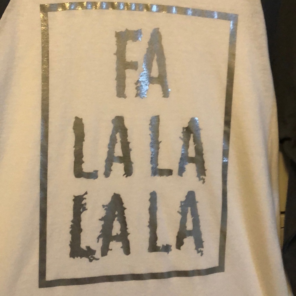 Grey and white Christmas shirt
